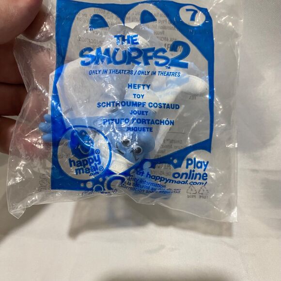 Mcdonalds 2013 Smurfs 2 Hefty #7 Happy Meal Toy Unopened - Picture 4 of 6